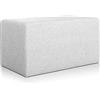 Deshome Pouf poggiapiedi 83x43x44 cm stoffa Idrorepellente: Pouf design moderno per divano soggiorno camera da letto, Puff poggiapiedi, Pouffe salotto Minerva (Grigio)