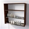 Alfredo Calandrelli PENSILE SCOLAPIATTI H 90x L 80x P 33 COMPLETO DI SCOLAPIATTI IN ACCIAIO INOX. SPEDIZIONE IN KIT (NOCE)