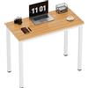 SogesPower Scrivania per computer, Scrivania per ufficio, Tavolo per computer portatile PC, Stazione di lavoro, 80 x 40 x 75 cm, Teak Bianco