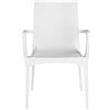 BAKAJI GRAND SOLEIL S6625B Bistrot Greenpol Sedia impilabile, in polimeri riciclati, 53.5 x 57 x 89 cm, Bianco