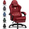 GTPLAYER Sedia da gioco, traspirante, sedia da ufficio, ergonomica, in tessuto di alta qualità, ergonomica, schienale regolabile a 160°, poggiapiedi estraibile,carico 180 kg, rosso