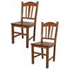 t m c s Tommychairs - Set 2 sedie modello Silvana per cucina bar e sala da pranzo, robusta struttura in legno di faggio color noce chiaro e seduta in legno