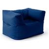 Lumaland Poltrona a sacco modulare, impermeabile, per interni ed esterni, lavabile, per giardino e interni, facile da espandere e leggero, 96 x 72 x 70 cm [blu scuro]