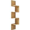 Rebecca Mobili Libreria Pensile, Scaffale Angolare da Parete, Color Rovere, Truciolato, con 4 Ripiani, per Salotto Studio - Misure HxLxP: 117 x 22 x 22 cm - Art. RE7208