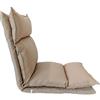 Rebecca Mobili Sedia Poltrona Futon Beige, Metallo Poliestere, Riposo Inclinabile, Soggiorno Veranda - Misure 70 x 56 x 70 cm (HxLxP) - Art. RE6196