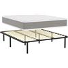 DEWINNER Materasso Memoria 22cm + Rete a Doghe 120x190cm, Alto 35cm, con 8 piedi, 13 doghe, Facile da montare, Ortopedico, Antiacaro, Grigio，Letto una piazza e mezza