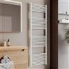 OGOMONDO Termoarredo Bianco Bagno Acciaio Calorifero Termosifone (1, H1800xL450xI400 33 Tubi)