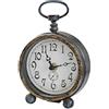 Loberon Borvin Orologio - Nostalgia allo Stato Puro - Ferro con Finitura Anticata, Nero Antico