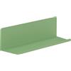 Brigros - Mensola da Muro in Metallo Design Moderno per Libri, Quadri e Oggetti Decorativi, Resistenti in Vari Colori e Dimensioni in Acciaio Verniciato (Salvia, 40x13x12 cm)