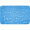 WohnDirect Tappeto da Bagno Blu 60 x 100 cm - Memory Foam - Antiscivolo e Lavabile
