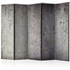 murando - Paravento Decorativo Bifacciale Cemento 225x172 XXL 5 Pannelli Divisori - Stampa su due Lati su Tela in TNT - Separe Divisorio per la Casa - Non Trasparente - Pietra f-A-0567-z-c