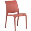 GLOUPIE Sedia Volga In Polipropilene Rossa, Impilabile, Dimensioni 54 x 46 x 81 Cm, Per Interno Ed Esterno, Made In Italy