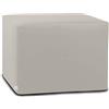 ARKETICOM Dado Pouf Poggiapiedi CUBO Ecopelle Sfoderabile Puff Beige 55 cm