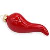 SICILIA BEDDA CAPACI Corno Portafortuna da Appendere in Ceramica siciliana h 13 cm ca. (1Unità) con 9 opzioni Colore - Rosso