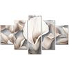 Lupia - Quadro Moderno 5 Pezzi su Tela Grande Vogue 105x160 cm Flower Graphics Mix