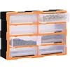 Generico Mobile Contenitore con 8 Cassetti Grandi 52x16x37 cm,Arancione,2.64kg,149599