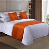 Odot Runner Letto Matrimoniale Morbido con Federa Cuscino Durevole Sciarpa Letto Decorativa Corridore Letto Scarf Runner Modern per Alberghi Decorazione (50x240cm,Arancia)