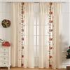 Odot Natale Tende Semi Trasparenti per Interni,Tenda Voile Pizzo con Tasca per Asta Tenda Filtranti Finestra 2 Pannelli Tende Camera da Letto Moderna per Soggiorno (140x260cm,Agrifoglio Natalizio)
