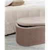 Home Arredo Casa Cassapanca Contenitore ARHIS con Interni in Legno Massello e Rivestimento in Velluto - Beige