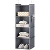 YOUDENOVA - Organizzatore per armadio, 4 ripiani, colore: Grigio