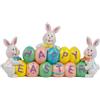 DR.DUDU Decorazioni pasquali dipinte a mano uova di Pasqua centrotavola coniglietto, 21,6 cm, decorazione pasquale in resina per casa, soggiorno, camera da letto, decorazioni pasquali