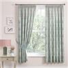 Dreams & Drapes - Tende damascate floreali color carta da zucchero color carta da zucchero 168 x 183 cm (larghezza x lunghezza) - 2 tende plissettate a matita - 2 fermatende inclusi - Tende barocche
