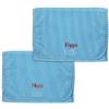 Coccole- Set asilo pappa con nome personalizzato (Buste, Riga turchese)