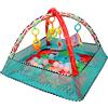 XUANYU Tappetino da Gioco per Bambini, Palestrina Neonato Multifunzione, Palestrina Evolutiva Multiattivita, Palestra da Attività Evolutiva con Arco Gioco, Vasca Palline (Blu C)