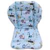 Nzoike Cuscino per seggiolone, Passeggino/Seggiolone/Cuscino per seggiolino auto Pellicola protettiva Cuscino per seggiolone traspirante (Pinguino blu) con 5 Fori per Cinture di Sicurezza