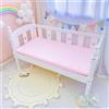 Odot Lenzuolo con angoli Lenzuola Carrozzina Neonato, Lenzuola da Culla Bambino Coprimaterasso, Lenzuola Navicella con Angoli Elasticizzati Lenzuola per Culla (50x90cm,rosa)