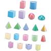 Milageto 20 forme geometriche 3D, solidi geometrici, set di blocchi di forme geometriche, materiale didattico per insegnanti di matematica, regalo per bambini
