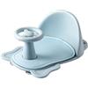 Agatige Seggiolino da Bagno aspirante, sgabelli da Bagno con Struttura Stabile Triangolare per Doccia con Tappetino Morbido Antiscivolo per Il Bagnetto del Neonato(Blu)