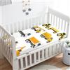 Treer Lenzuola con Angoli per Lettino, Veicoli 3D Neonato Coprimaterasso Letto Singolo Bebè Bambino Morbide e Traspiranti, per Materassi Standard per Culle e Bambini (Camion,160x80x20cm)