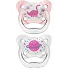 Dr Brown's Natural Flow Dr. Brown's Ciuccio Nocturno in Silicone Prevent T2 6-18 Mesi Rosa 2 Uds