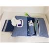 Perrone 2.0 Porta pannolini e accessori bebè in cotone col blu personalizzato