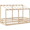 vidaXL Letto per Bambini con Tetto 80x200 cm in Legno Massello di Pino, letto per bambini in legno, arredo per bambini, giroletto per bambini