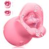 Generico Giocattoli sessuali per adulti del vibratore per le donne, 3IN1 in silicone bocca lingua Clitorale Stimulatore giocattolo sessuale con 10 leccando Mordendo & vibrando modalità