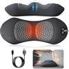 Generico Massaggiatore Schiena,Massaggio schiena 3 in 1,Massaggiatore Elettrico per Schiena da Letto,Cuscinetto Elettrico per Massaggio Lombare con Calore,per Casa Ufficio Viaggio Auto Sedile (Black)