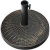 KOMFOTTEU Supporto rotondo per ombrellone da 39/48 mm, base per ombrellone con design in rattan, per giardino, terrazza, spiaggia (12 kg)
