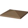 Outsunny Tetto di Ricambio per Gazebo 3x3 m da Giardino, Telo Gazebo Resistente all'Acqua in Tessuto Oxford 600D 370g/㎡ Anti-UV 30+ con 8 Fori di Drenaggio, Marrone