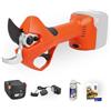 STOCKER - Kit Forbice Elettrica Magma E-40 TP con Batteria Fast Charge 21V 2,6Ah, Caricabatterie Doppio, Olio Spray 100 ml, Garanzia Estendibile fino a 60 mesi, kit potatura pronto uso