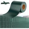 HENGMEI Strisce in PVC per Recinzione, 35 m x 19 cm, con 30 Clip di Fissaggio, Protezione dal Vento per recinzioni, Colore: Verde