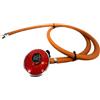 ZaTeChS Tubo del gas 150 cm con regolatore di pressione del gas 50 mbar per bombola di gas propano butano Quick-on - 27 mm, attacco rapido femmina DN5, tipo 21, diametro interno circa 9 mm - utilizzato per il