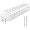 Generic 1 set di 1 tunnel per serra, copertura per cloche da giardino, pellicola di protezione solare, telaio in filo di acciaio, ideale per cortile, balcone, terrazza, 300 x 45 x 45 cm, colore bianco e verde