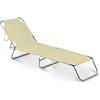 Linea Garden Friend Lettino pieghevole Maiorca in Acciaio e PVC 600D Colore Beige