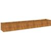 vidaXL Letto rialzato da Giardino 291x50x36 cm in Acciaio Corten