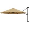 vidaXL Ombrellone a Muro con Palo in Metallo 300cm Grigio Talpa Parasole Telo
