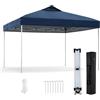HOMASIS Gazebo Pieghevole 3 x 3 m con Protezione UV 50+, Altezza Regolabile, 1 Blocco Centrale, Borsa per il Trasporto, Padiglione da Giardino per Festa (Blu)