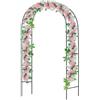Defacto Arco per rose in metallo nero 240 x 38 x 140 cm (altezza x larghezza x profondità), arco, rose, resistente alle intemperie, con decorazione per rose, per giardino D08