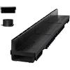 Bielbet Canaletto di drenaggio Schlitzrinne Flachrinne KG Tubo Scarico Hofablauf (Set da 4m, nero)